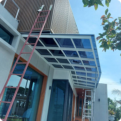 หลังคาเมทัลชีทหน้าบ้าน บ้านเดี่ยว รังสิต