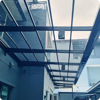 โครงหลังคาหลังบ้าน ทาวน์เฮาส์ ลำลูกกา