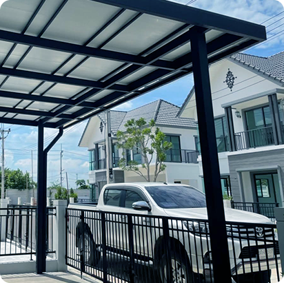 หลังคาไวนิลโปร่งแสง คอนโด Low Rise ลาดพร้าว